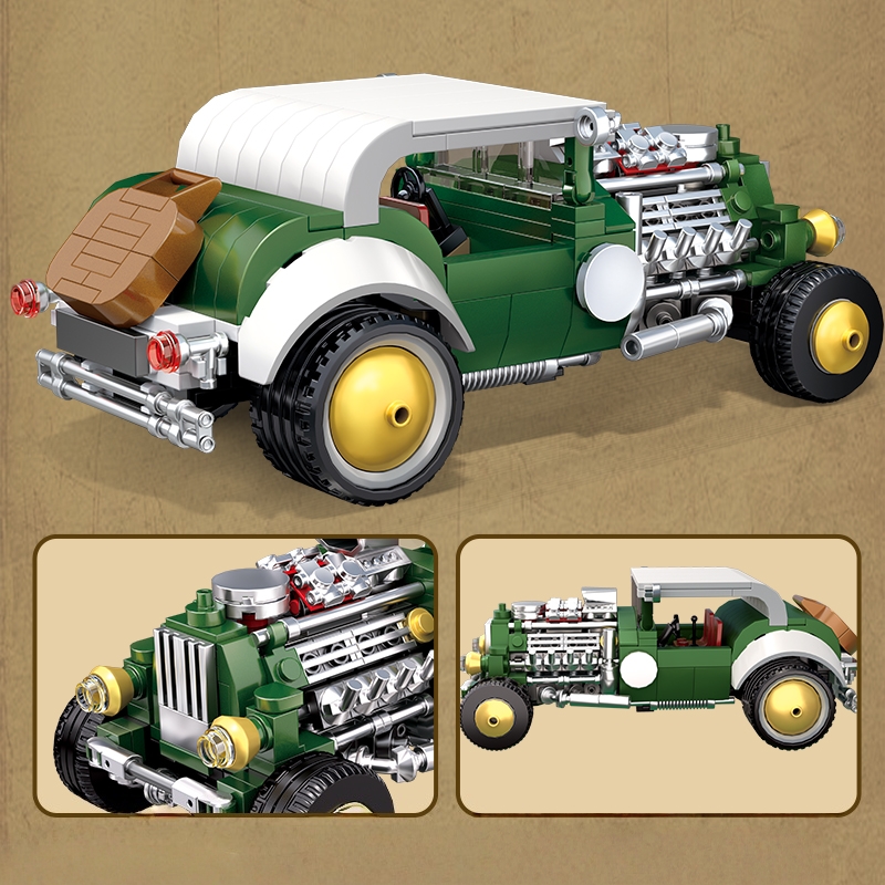 Retro vintage car building blo - Vintage Collectible Cars review and price