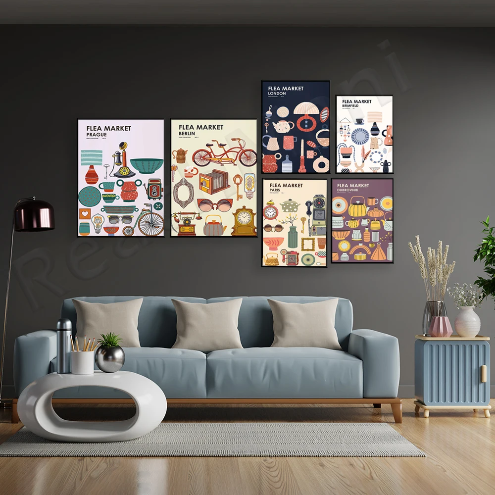 Flea Market Print Collection - - Vintage And Collectible Fair review and price