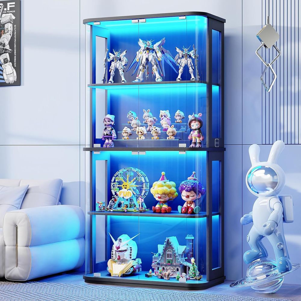 Rounded Display Cabinet with G - Collectible & Vintage Dolls For Halloween review and price