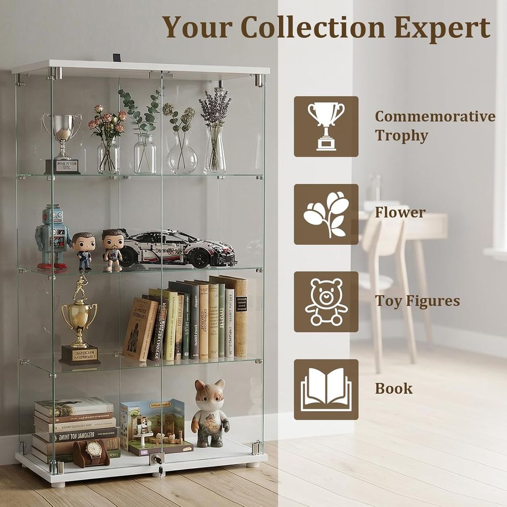 Tempered Glass Display Cabinet - Collectible & Vintage Dolls For Halloween review and price
