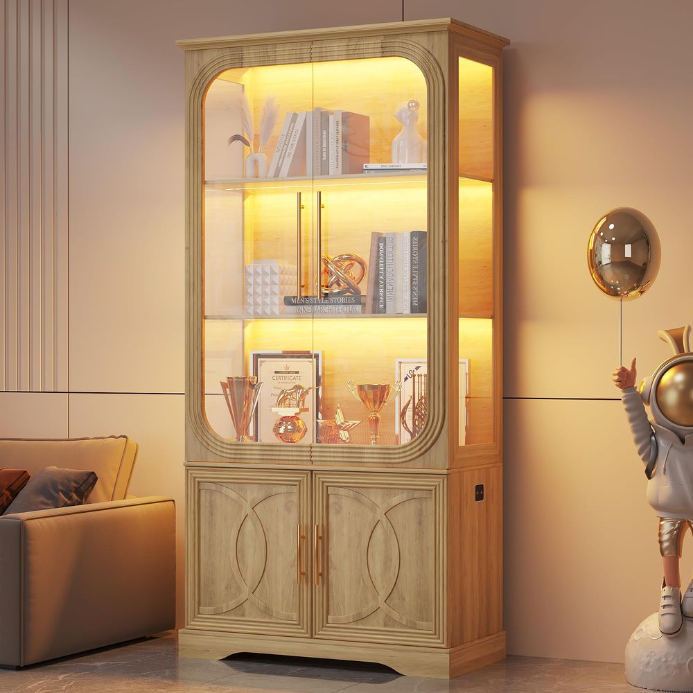 Display Cabinet with Glass Doo - Collectible & Vintage Dolls For Halloween review and price