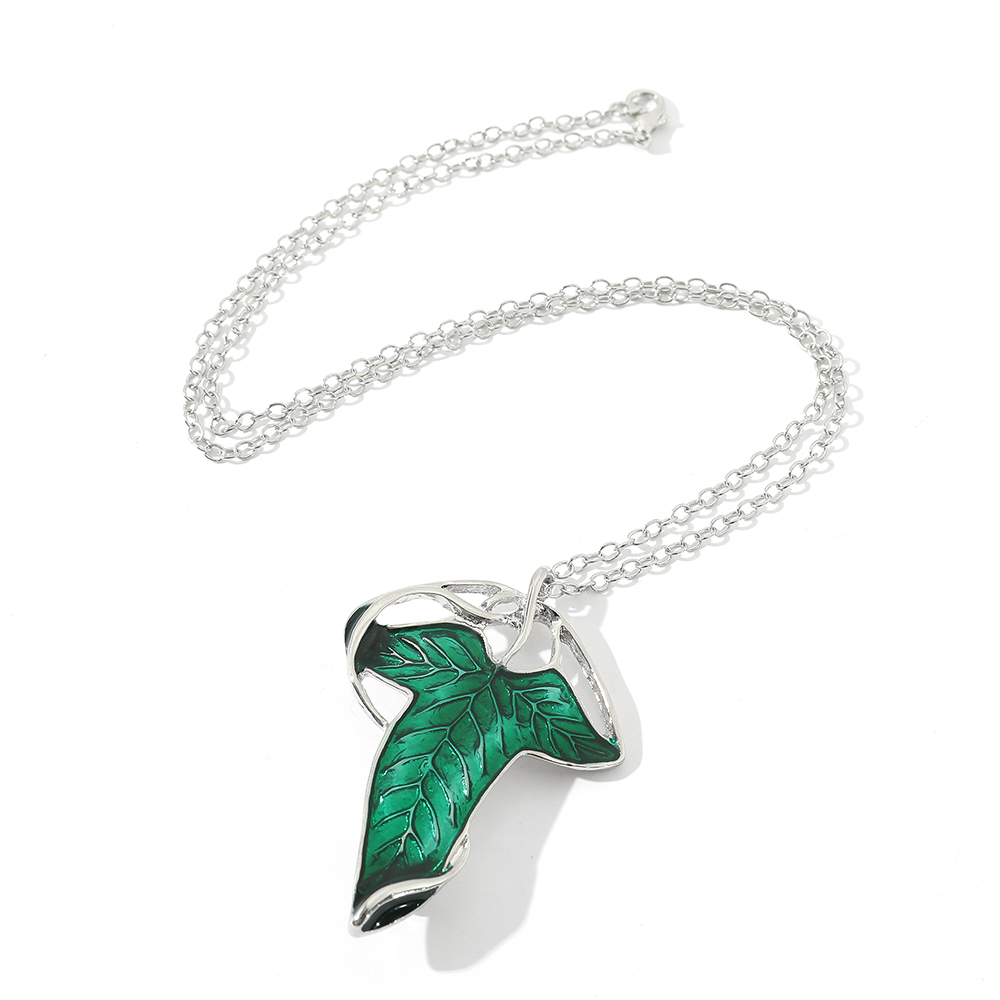 Vintage Green Leaf Pendant Nec - Vintage Item review and price