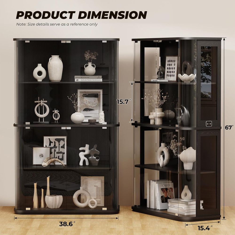 Large Rounded Display Cabinet  - Collectible & Vintage Dolls For Halloween review and price