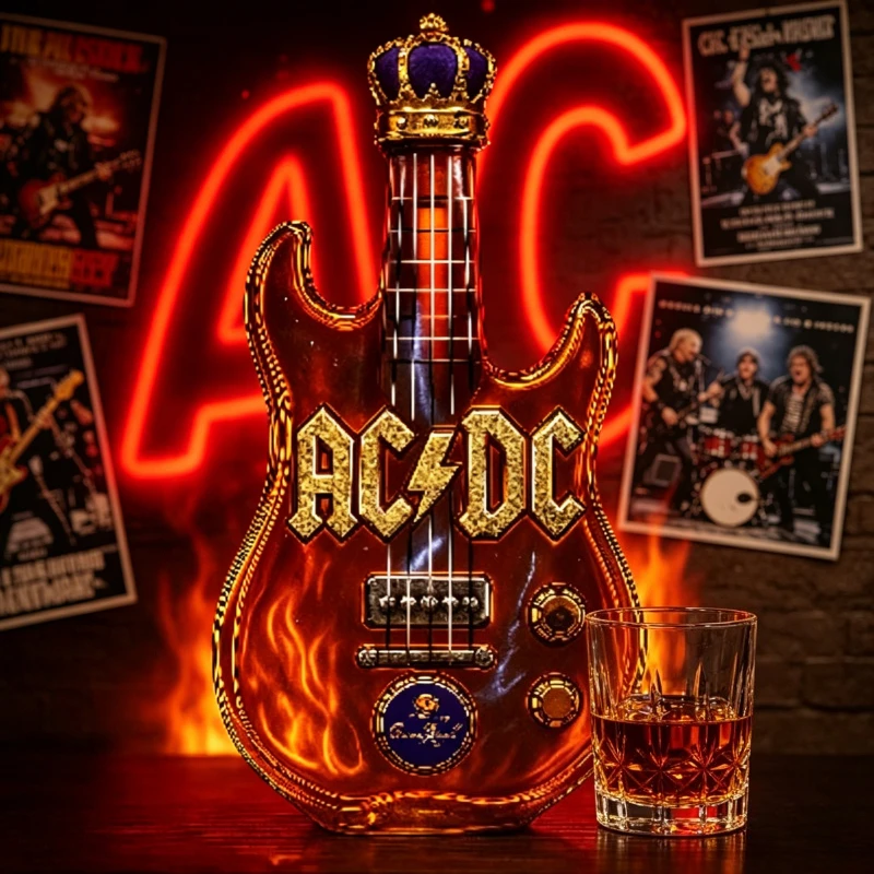 Retro Electric Guitar Shaped W - Vintage Collectible Liquor Bottles review and price
