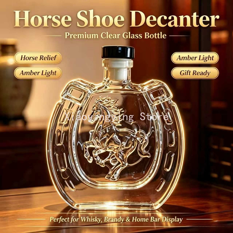 Vintage Horse Embossed Glass W - Vintage Collectible Liquor Bottles review and price